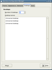 Desktop options